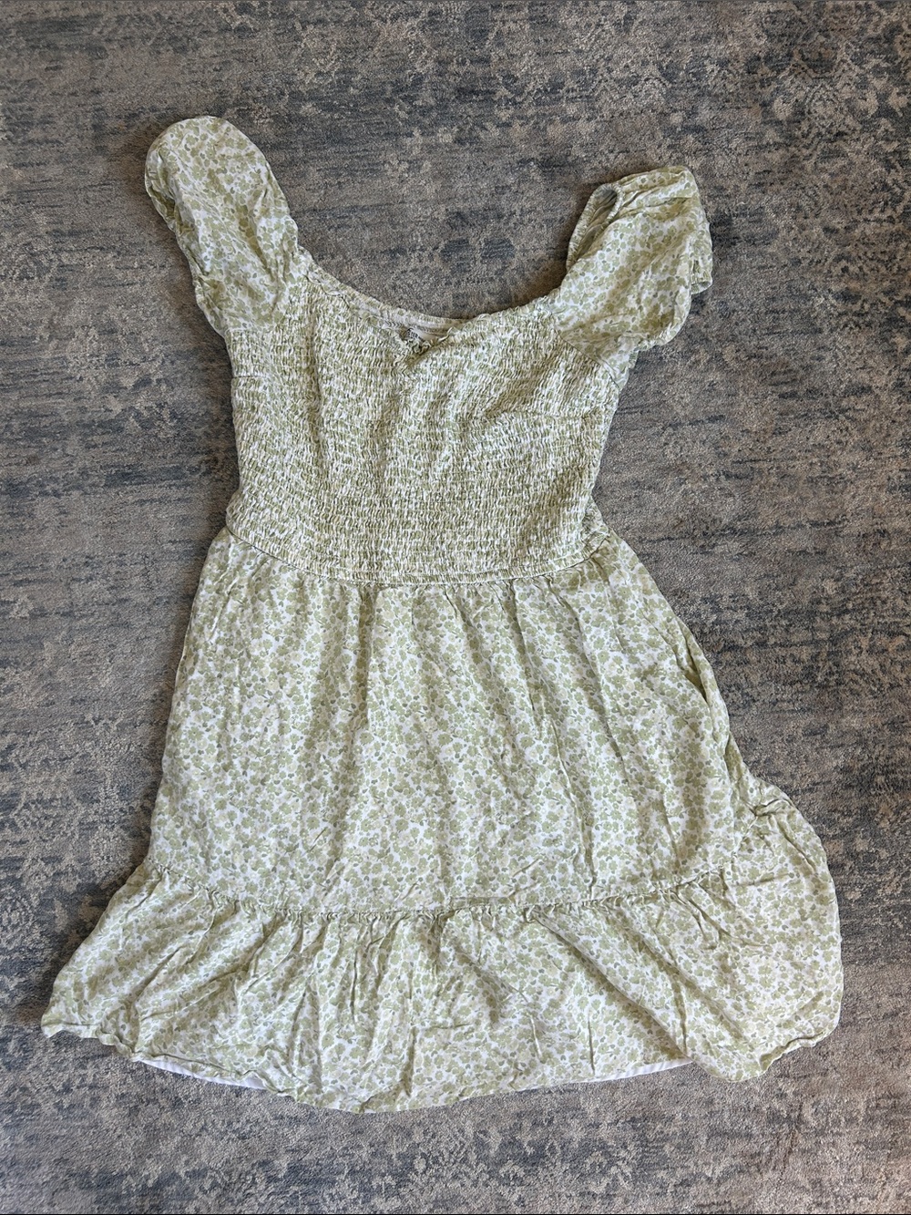 Hollister Light Green Floral Dress